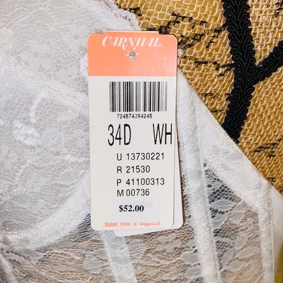 NWT Carnival Silhouette Maker 313 white 34D